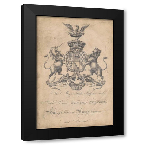 Peerage of England II Black Modern Wood Framed Art Print with Double Matting by Vision Studio