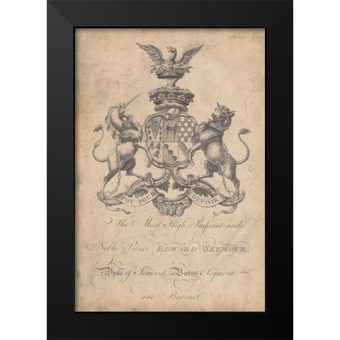 Peerage of England II Black Modern Wood Framed Art Print by Vision Studio