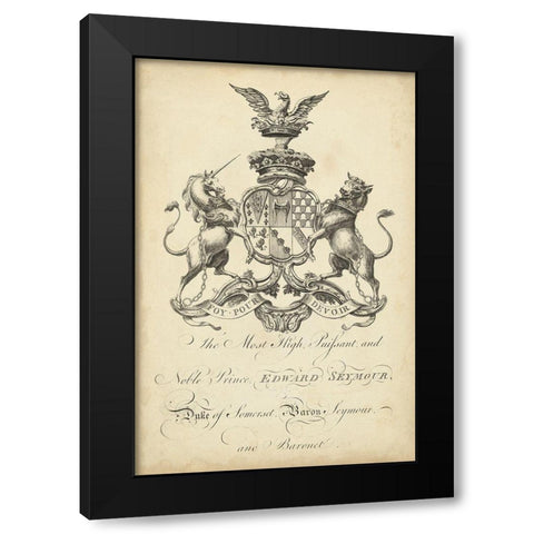 Peerage of England II Black Modern Wood Framed Art Print with Double Matting by Vision Studio