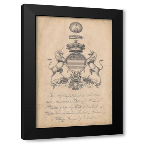 Peerage of England III Black Modern Wood Framed Art Print with Double Matting by Vision Studio