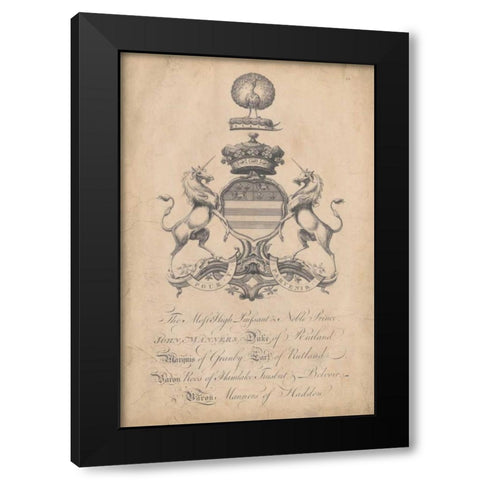 Peerage of England III Black Modern Wood Framed Art Print by Vision Studio