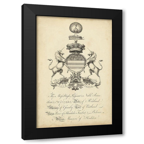 Peerage of England III Black Modern Wood Framed Art Print by Vision Studio