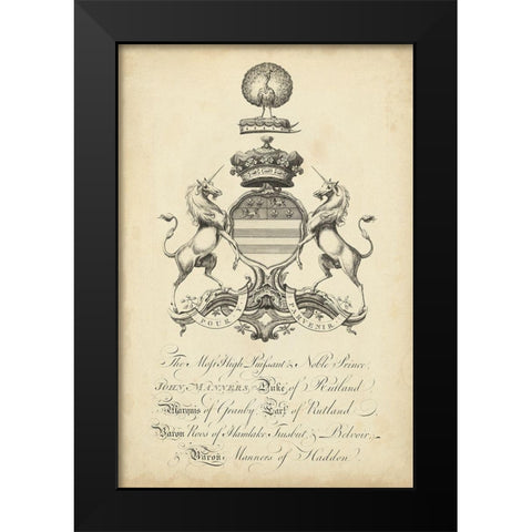 Peerage of England III Black Modern Wood Framed Art Print by Vision Studio