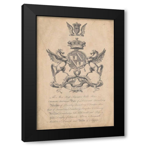 Peerage of England IV Black Modern Wood Framed Art Print with Double Matting by Vision Studio