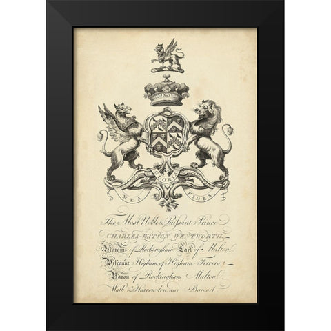 Peerage of England VI Black Modern Wood Framed Art Print by Vision Studio