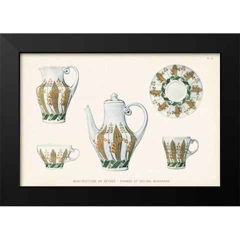 Sevres Porcelain Collection III Black Modern Wood Framed Art Print by Vision Studio