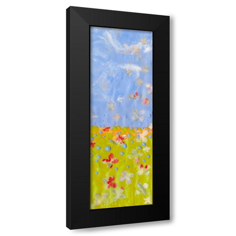 Raining Blossoms II Black Modern Wood Framed Art Print by Ludwig, Alicia