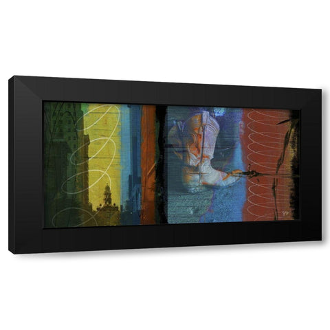 36x72 Boot Collage (ASH) Black Modern Wood Framed Art Print by Jasper, Sisa