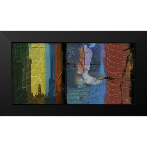 36x72 Boot Collage (ASH) Black Modern Wood Framed Art Print by Jasper, Sisa