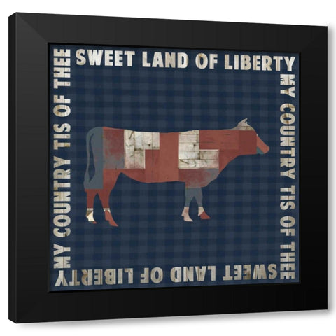 Fourth on the Farm Collection G. Black Modern Wood Framed Art Print with Double Matting by Studio W