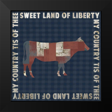 Fourth on the Farm Collection G. Black Modern Wood Framed Art Print by Studio W