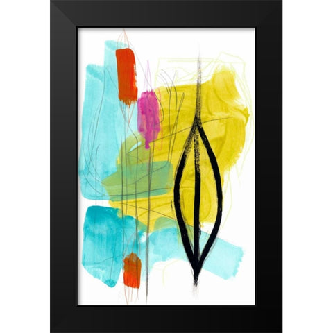 Fringe Aspect I Black Modern Wood Framed Art Print by Vess, June Erica