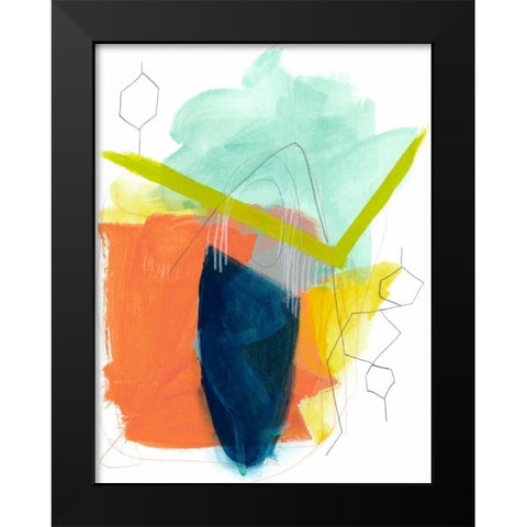 Fringe Aspect II Black Modern Wood Framed Art Print by Vess, June Erica