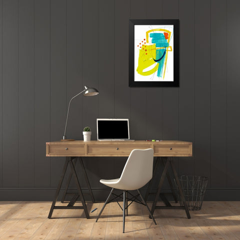 Fringe Aspect III Black Modern Wood Framed Art Print by Vess, June Erica