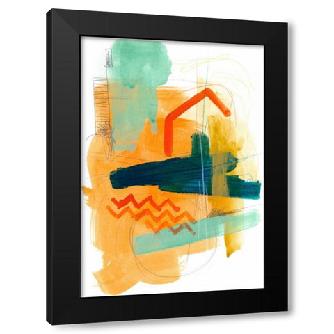 Fringe Aspect V Black Modern Wood Framed Art Print with Double Matting by Vess, June Erica