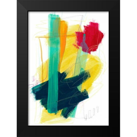 Fringe Aspect VI Black Modern Wood Framed Art Print by Vess, June Erica