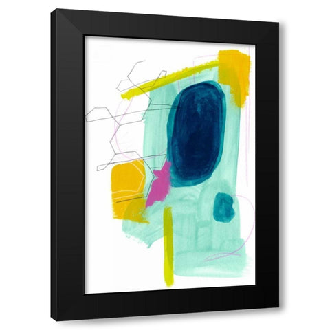 Fringe Aspect VII Black Modern Wood Framed Art Print by Vess, June Erica