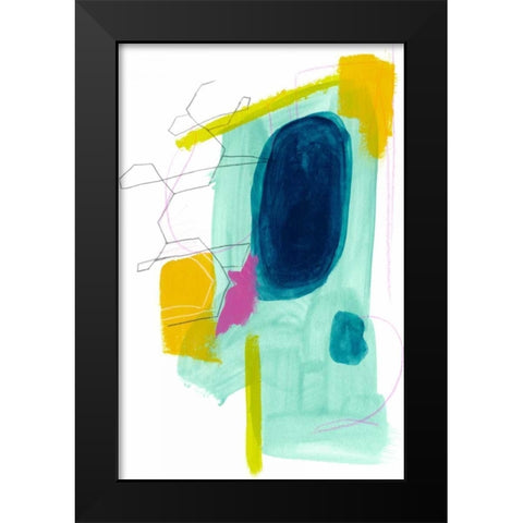Fringe Aspect VII Black Modern Wood Framed Art Print by Vess, June Erica