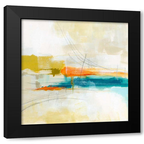Atmospheric V Black Modern Wood Framed Art Print by Vess, June Erica