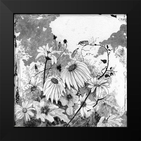 Izas Garden I Black Modern Wood Framed Art Print by Blixt, Ingrid