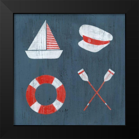Nautical Quadrant II Black Modern Wood Framed Art Print by Popp, Grace