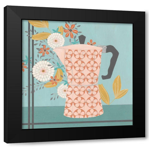 Whimsical Kitchen I Black Modern Wood Framed Art Print with Double Matting by Vess, June Erica