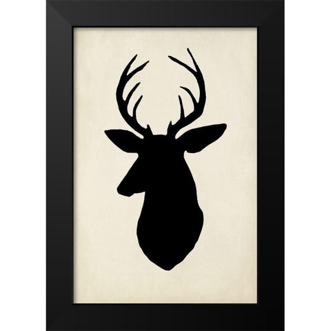 White Tail Silhouette II (PS) Black Modern Wood Framed Art Print by Popp, Grace