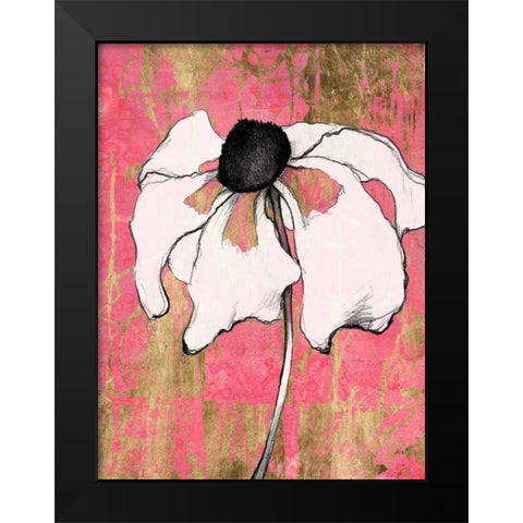 Acid Floral I Black Modern Wood Framed Art Print by Goldberger, Jennifer
