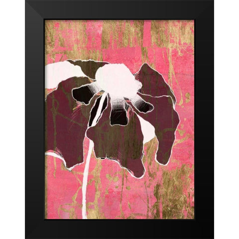 Acid Floral II Black Modern Wood Framed Art Print by Goldberger, Jennifer