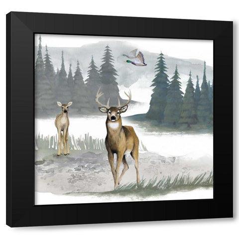 Lodge Landscape II Black Modern Wood Framed Art Print by Popp, Grace