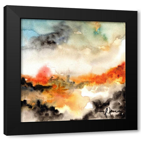 Acuarela I Black Modern Wood Framed Art Print by Herrera, Leticia