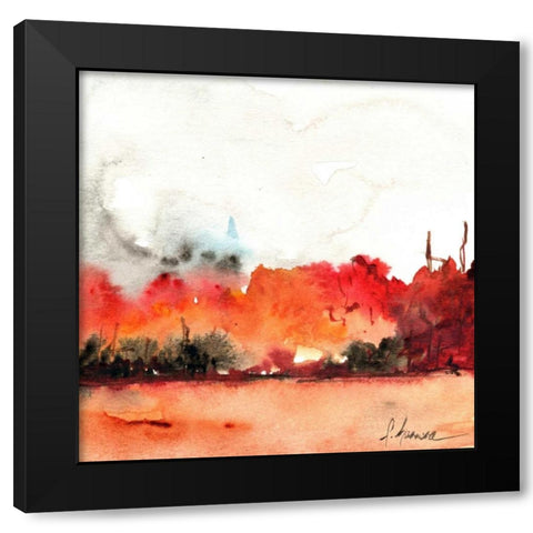 Acuarela II Black Modern Wood Framed Art Print by Herrera, Leticia