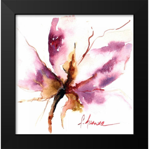 Blooms Hermanas I Black Modern Wood Framed Art Print by Herrera, Leticia