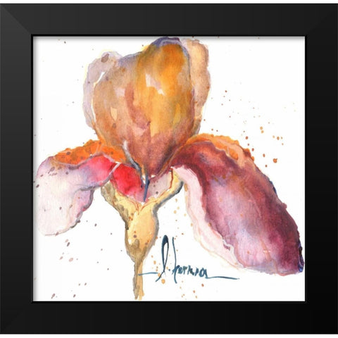 Blooms Hermanas III Black Modern Wood Framed Art Print by Herrera, Leticia