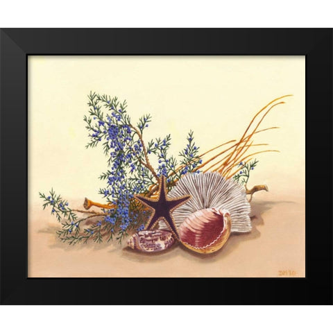 Sea Still Life I Black Modern Wood Framed Art Print by Miller, Dianne
