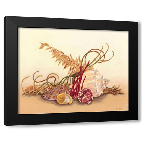 Sea Still Life II Black Modern Wood Framed Art Print with Double Matting by Miller, Dianne