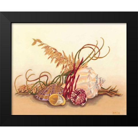 Sea Still Life II Black Modern Wood Framed Art Print by Miller, Dianne