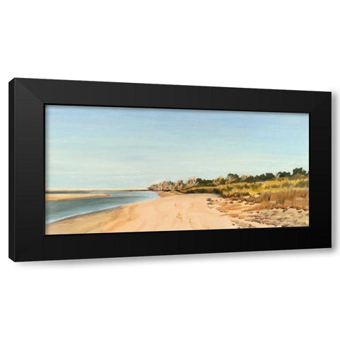 The Sound Shoreline I Black Modern Wood Framed Art Print by Dianne Miller