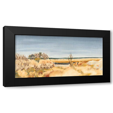 The Sound Shoreline II Black Modern Wood Framed Art Print with Double Matting by Dianne Miller
