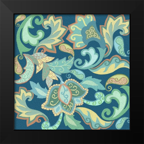 Paisley Painting I Black Modern Wood Framed Art Print by Ditzian, Sue