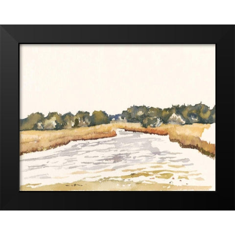 Minimalist Coastline II Black Modern Wood Framed Art Print by Miller, Dianne