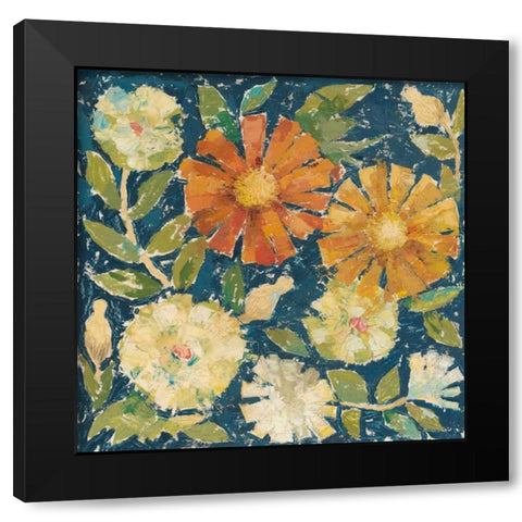 April Flowers I Black Modern Wood Framed Art Print with Double Matting by Meagher, Megan