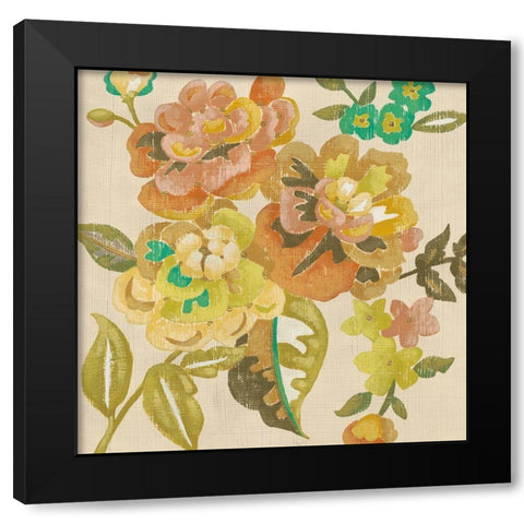 Beaded Chintz II Black Modern Wood Framed Art Print by Zarris, Chariklia