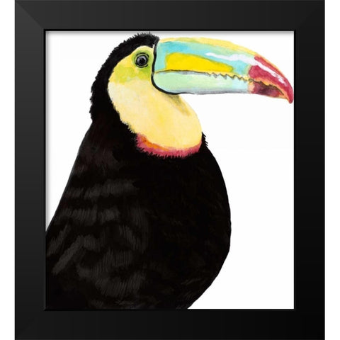 Watercolor Toucan Black Modern Wood Framed Art Print by McCavitt, Naomi