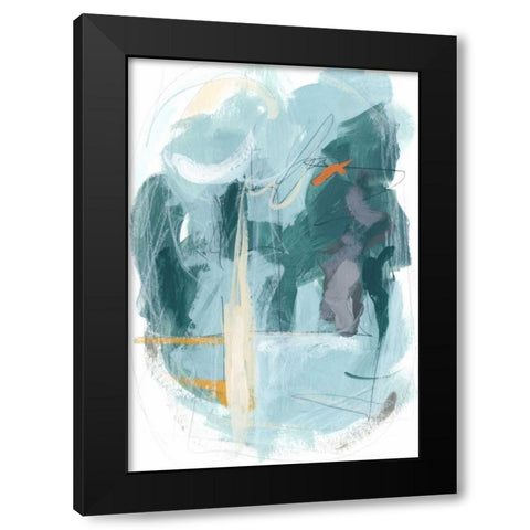 Rhythm Rhapsody II Black Modern Wood Framed Art Print with Double Matting by Vess, June Erica