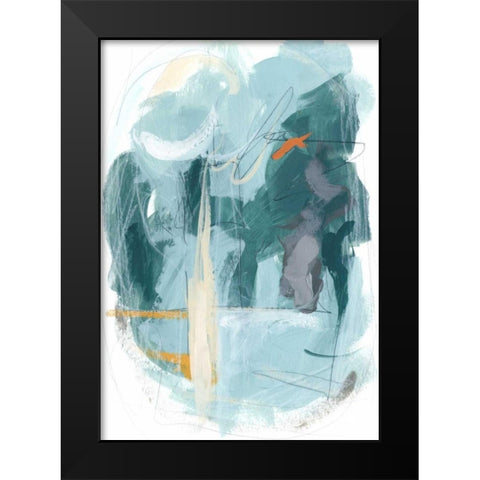 Rhythm Rhapsody II Black Modern Wood Framed Art Print by Vess, June Erica