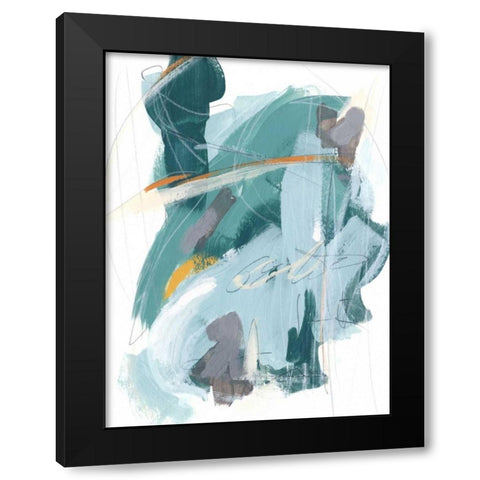 Rhythm Rhapsody IV Black Modern Wood Framed Art Print by Vess, June Erica