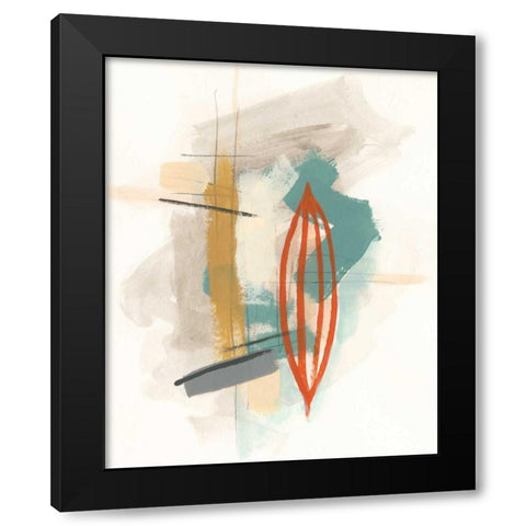 Elements I Black Modern Wood Framed Art Print by Vess, June Erica