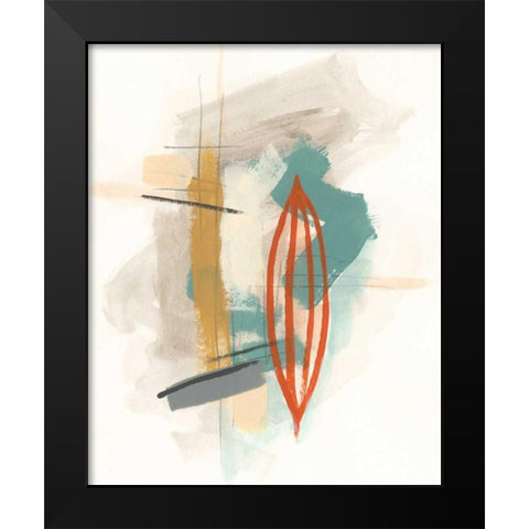 Elements I Black Modern Wood Framed Art Print by Vess, June Erica