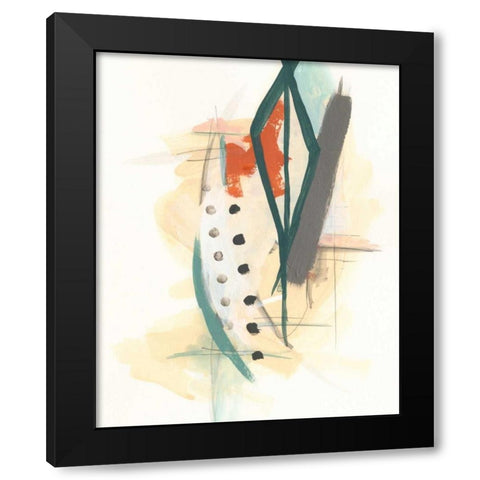 Elements II Black Modern Wood Framed Art Print with Double Matting by Vess, June Erica